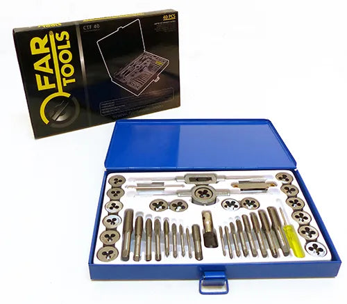 40-teiliges Gewindeschneid- und Schneideisen-Set
