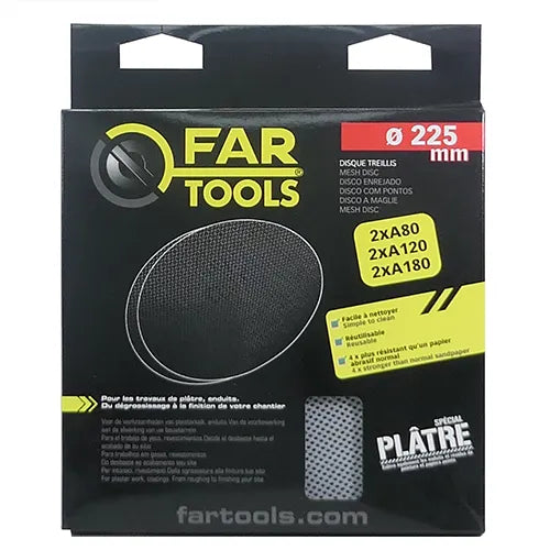 6 Schleifscheiben 225 mm 2xA80-2xA120-2xA180