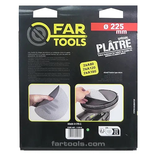 6 Schleifscheiben 225 mm 2xA80-2xA120-2xA180