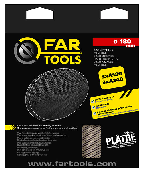 Set aus 6 Schleifscheiben 180 mm GR180/240