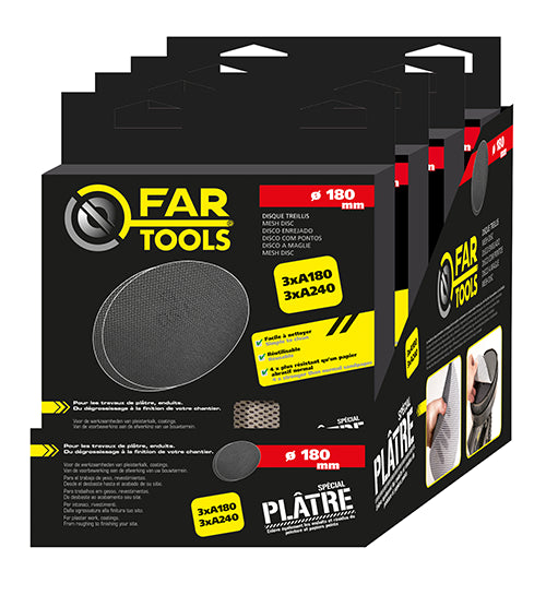 Set aus 6 Schleifscheiben 180 mm GR180/240