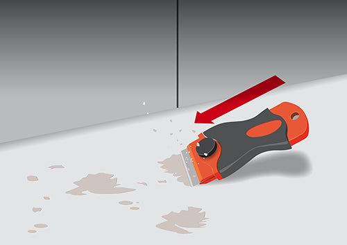 Flacher Schaber mit Klingenschutz